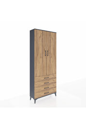 Arges Dolap 2 Raflı 4 Çekmeceli Tek Askılı 88x30x221 - S30M043V6A