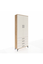 Arges Dolap 2 Raflı 4 Çekmeceli Tek Askılı 88x30x221 - S30M043V7A
