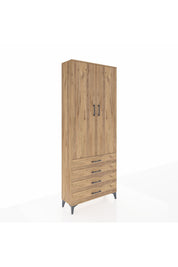 Arges Dolap 2 Raflı 4 Çekmeceli Tek Askılı 88x30x221 - S30M043V9A