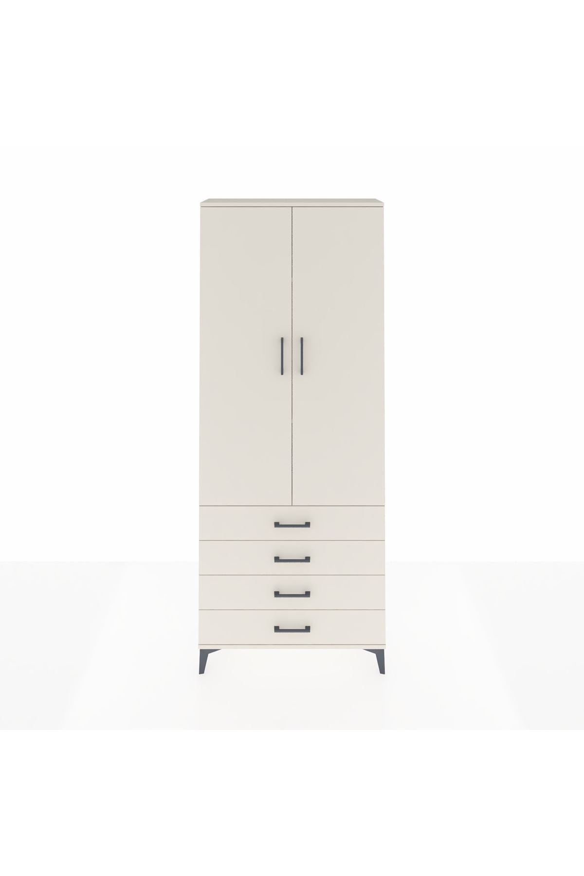 Arges Dolap 3 Raflı 4 Çekmeceli 2 Kapaklı 88x30x221 - S30M044V1A