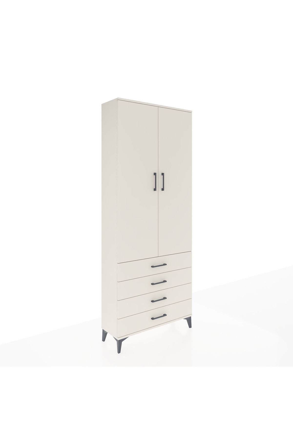 Arges Dolap 3 Raflı 4 Çekmeceli 2 Kapaklı 88x30x221 - S30M044V1A