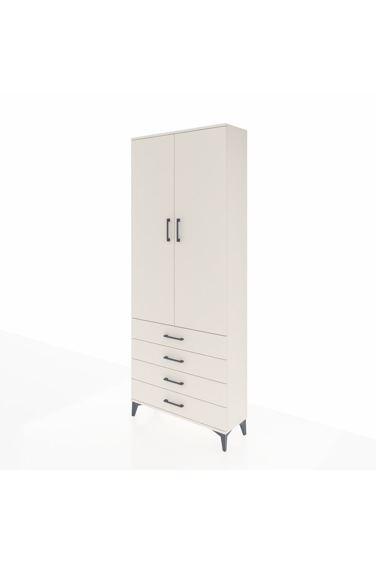 Arges Dolap 3 Raflı 4 Çekmeceli 2 Kapaklı 88x30x221 - S30M044V1A