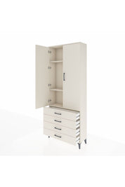 Arges Dolap 3 Raflı 4 Çekmeceli 2 Kapaklı 88x30x221 - S30M044V1A