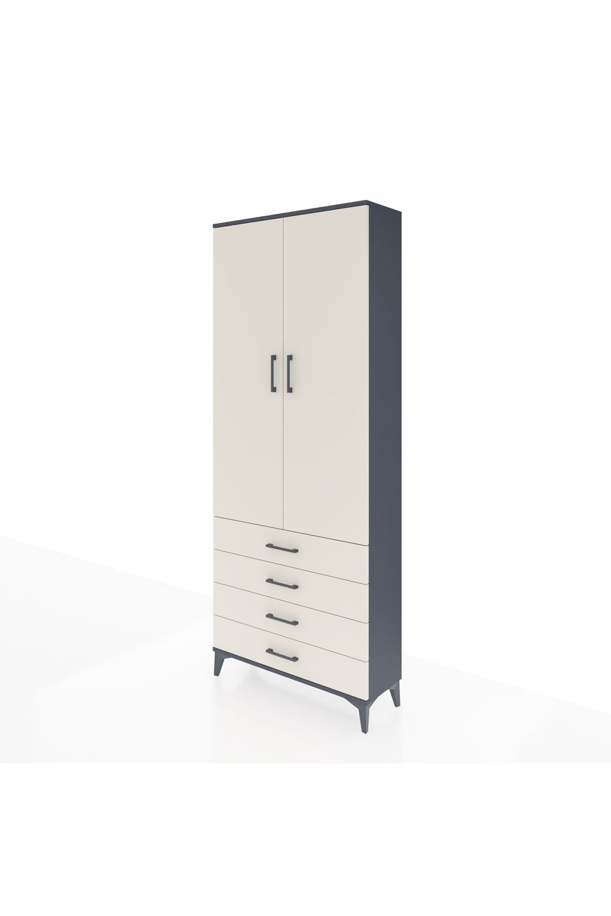 Arges Dolap 3 Raflı 4 Çekmeceli 2 Kapaklı 88x30x221 - S30M044V4A