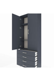 Arges Dolap 3 Raflı 4 Çekmeceli 2 Kapaklı 88x30x221 - S30M044V5A
