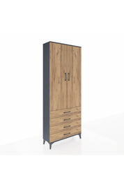 Arges Dolap 3 Raflı 4 Çekmeceli 2 Kapaklı 88x30x221 - S30M044V6A