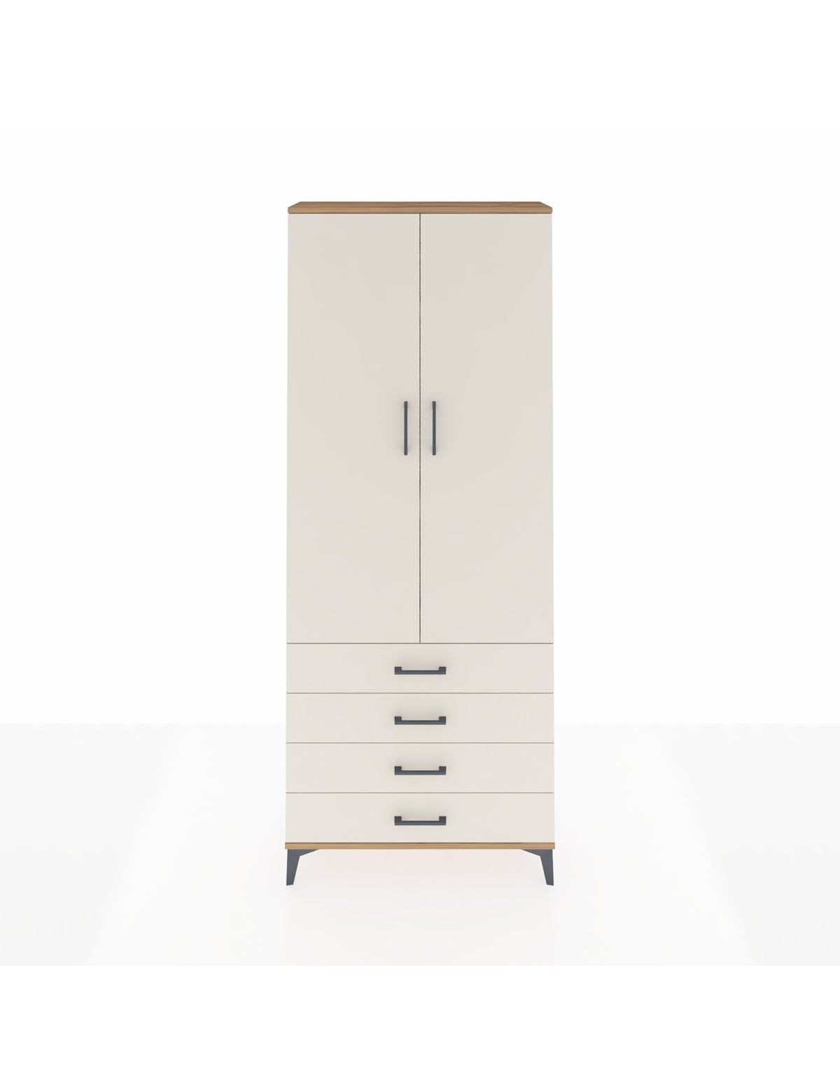 Arges Dolap 3 Raflı 4 Çekmeceli 2 Kapaklı 88x30x221 - S30M044V7A