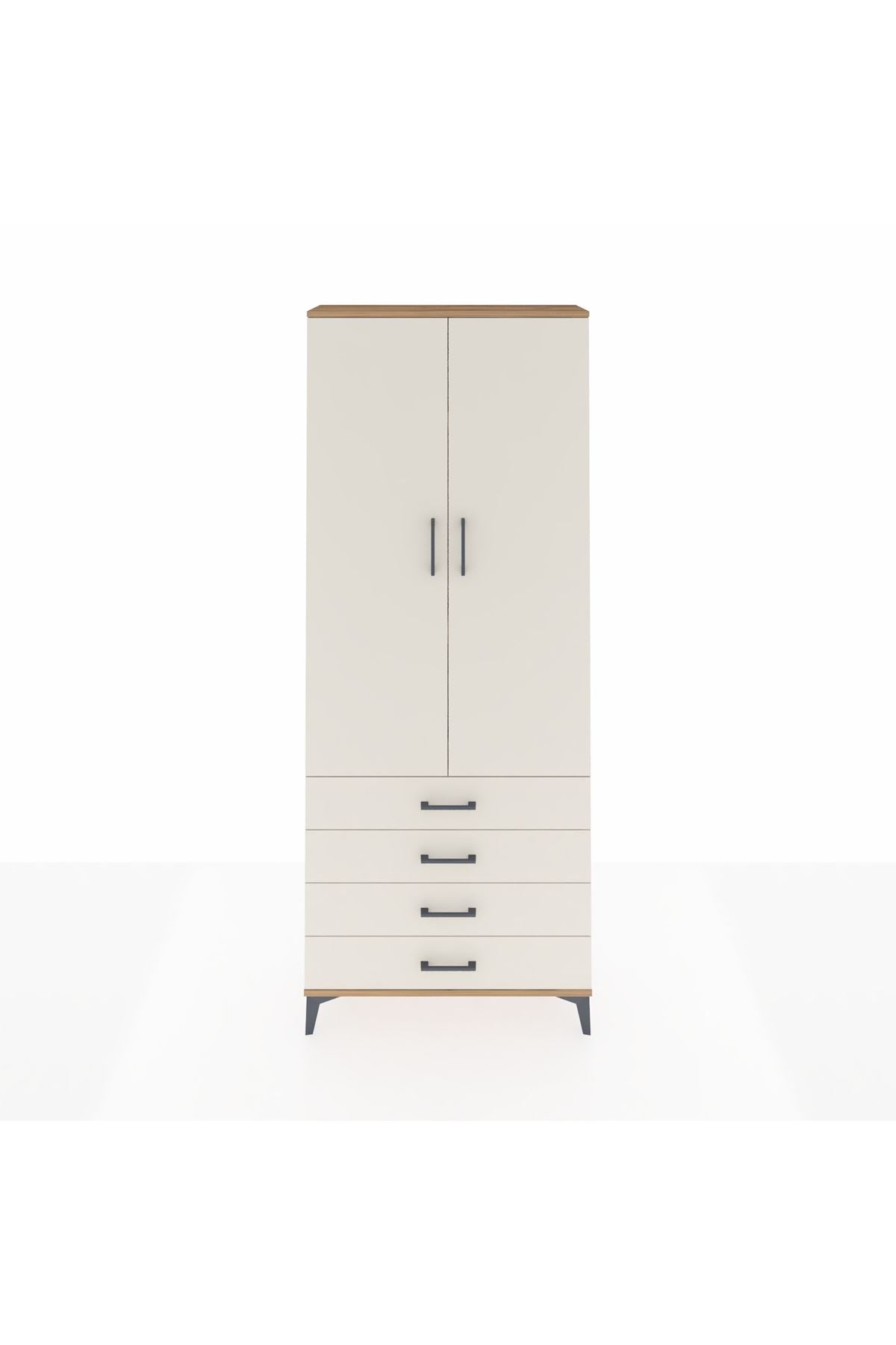 Arges Dolap 3 Raflı 4 Çekmeceli 2 Kapaklı 88x30x221 - S30M044V7A