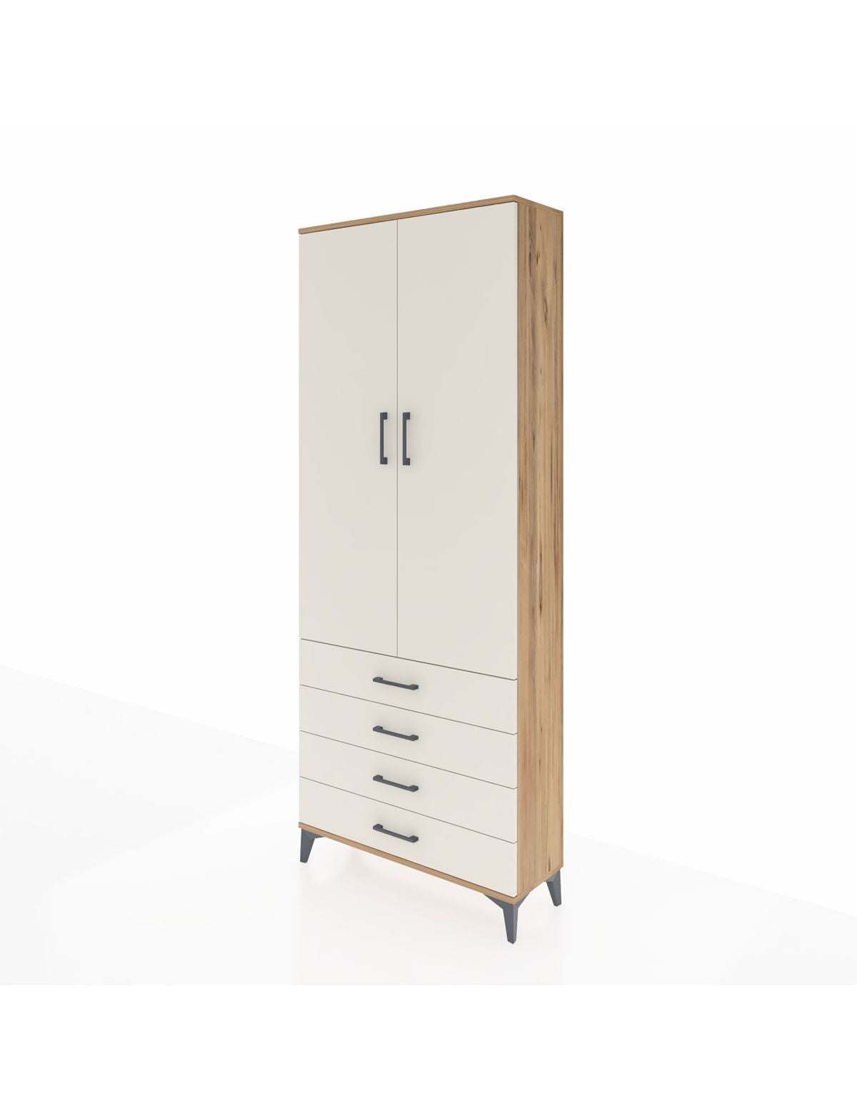 Arges Dolap 3 Raflı 4 Çekmeceli 2 Kapaklı 88x30x221 - S30M044V7A