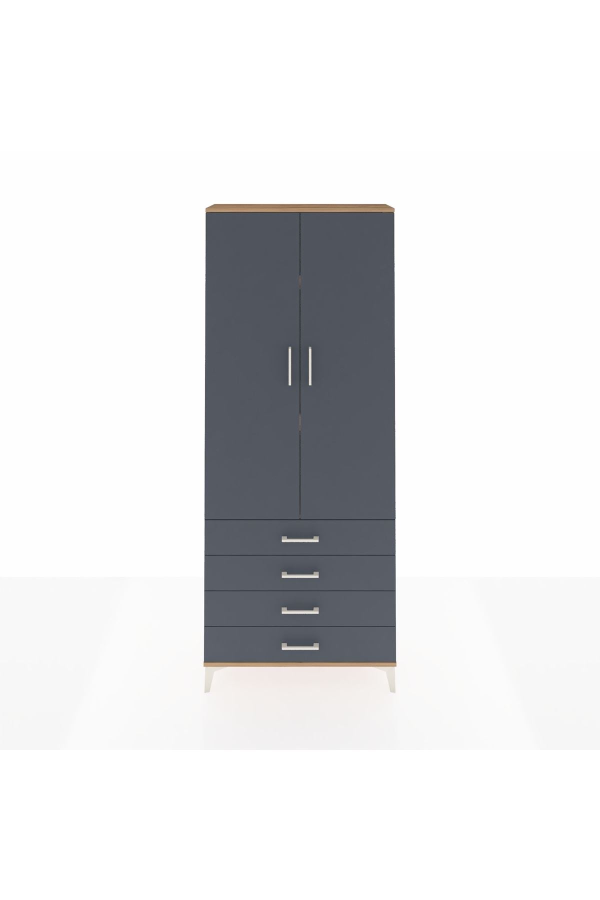 Arges Dolap 3 Raflı 4 Çekmeceli 2 Kapaklı 88x30x221 - S30M044V8A