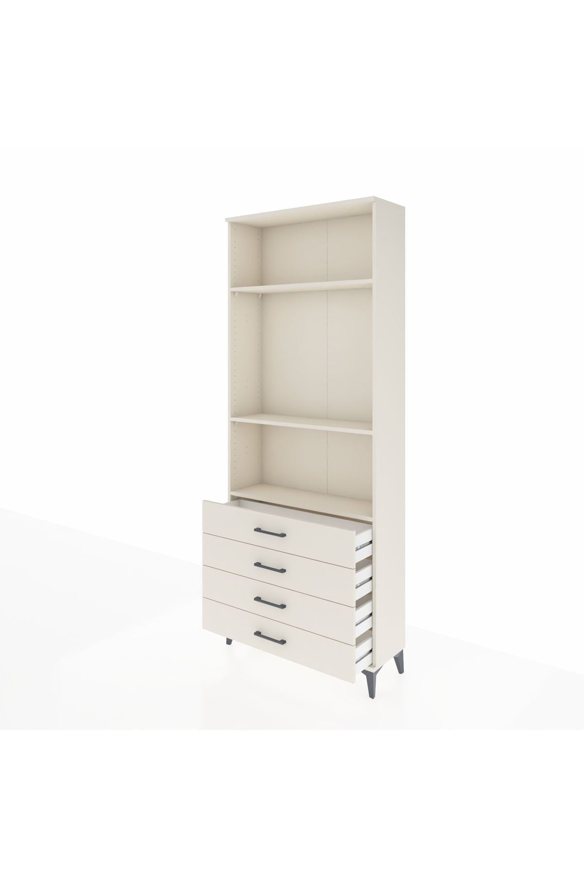 Arges Dolap 3 Raflı 4 Çekmeceli 88x30x221 - S30M045V1A