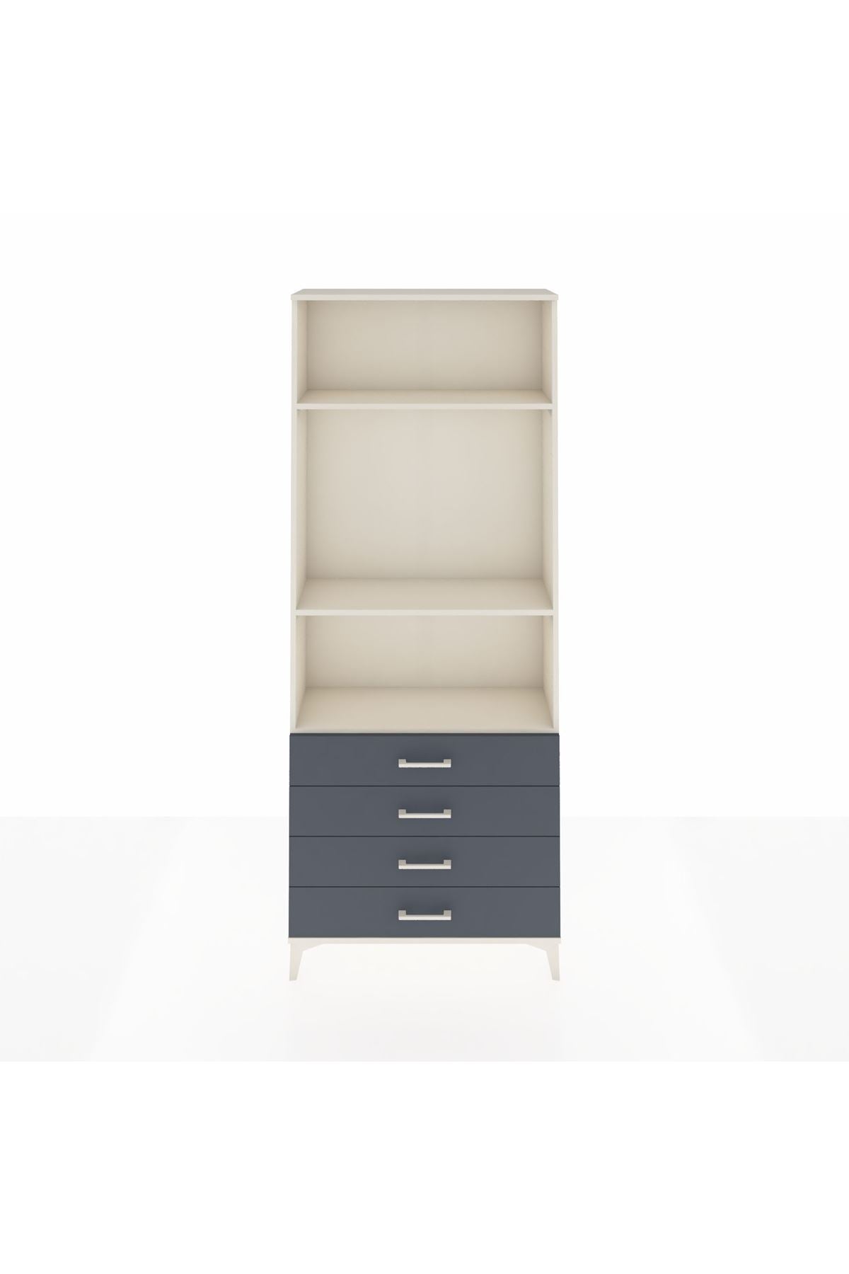 Arges Dolap 3 Raflı 4 Çekmeceli 88x30x221 - S30M045V2A