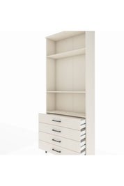 Arges Dolap 3 Raflı 4 Çekmeceli 88x30x221 - S30M045V1A