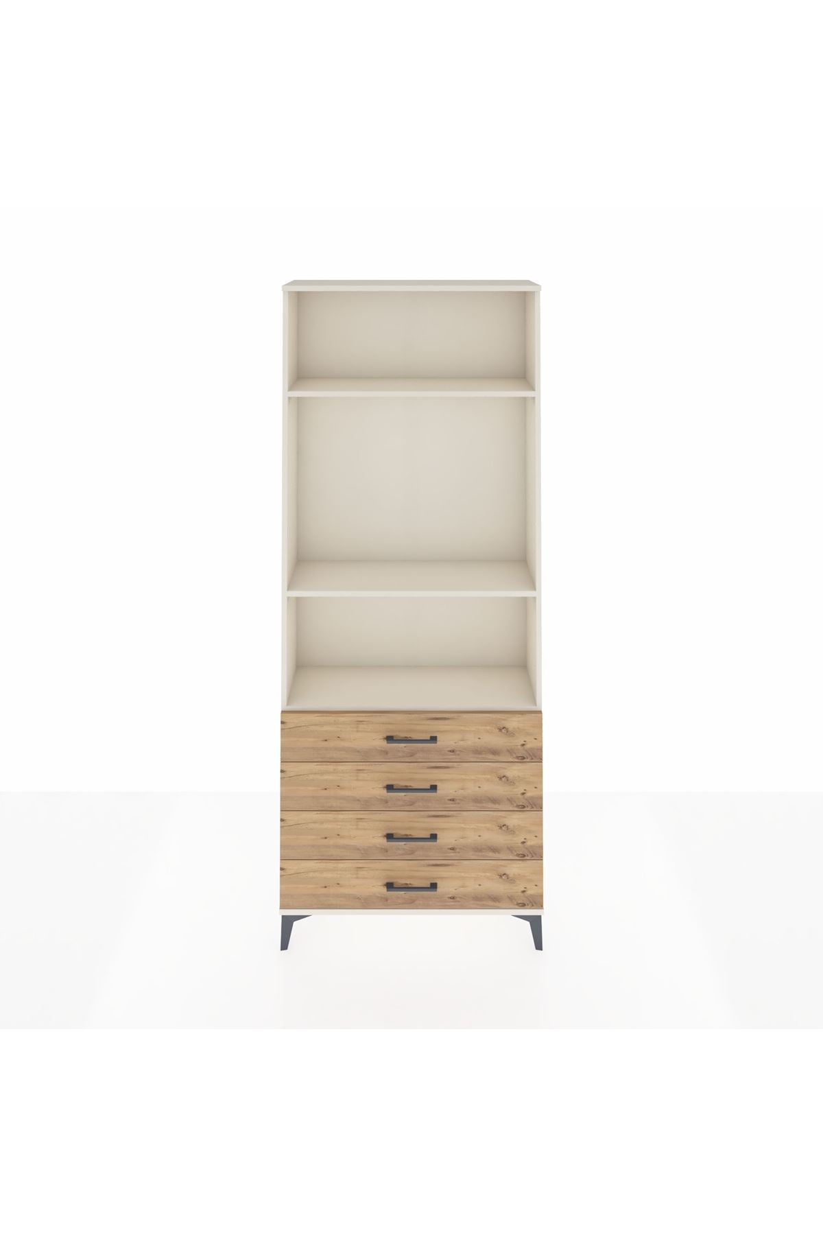 Arges Dolap 3 Raflı 4 Çekmeceli 88x30x221 - S30M045V3A