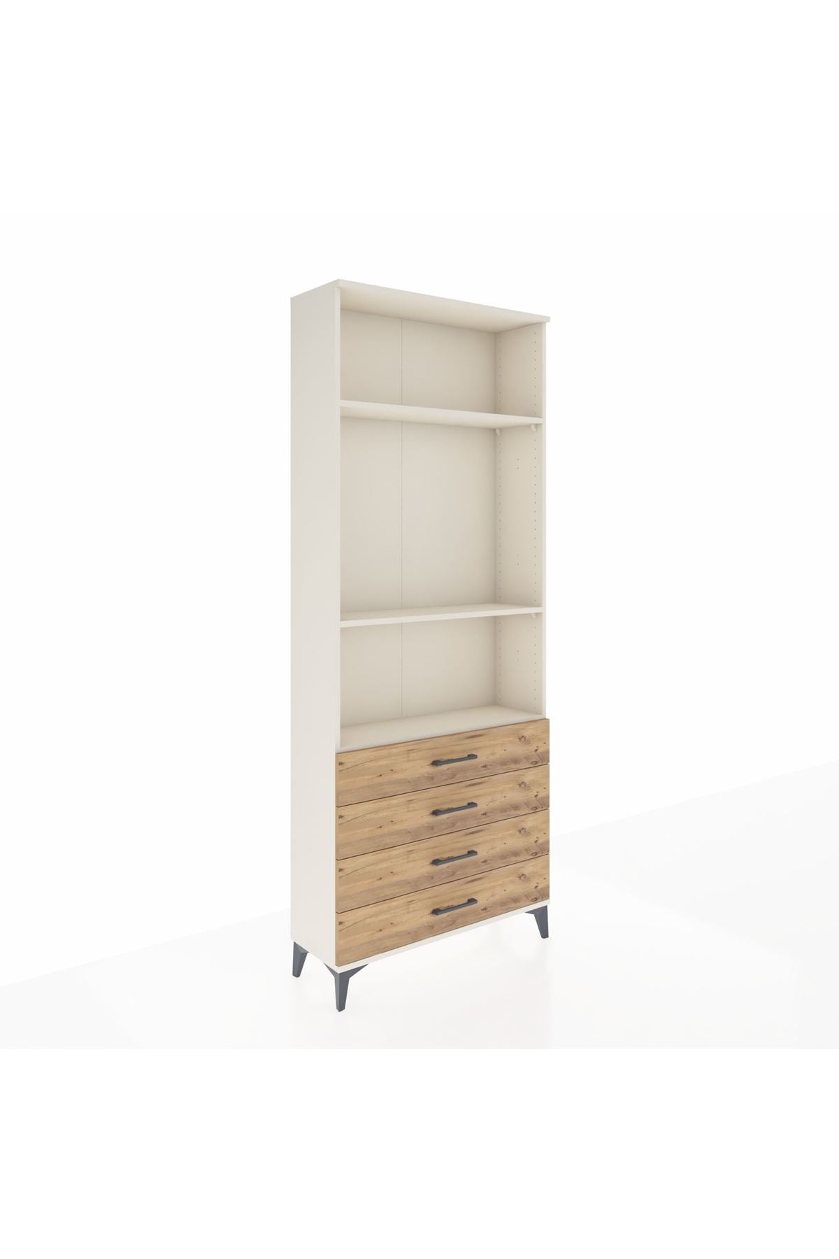 Arges Dolap 3 Raflı 4 Çekmeceli 88x30x221 - S30M045V3A