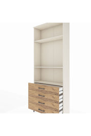 Arges Dolap 3 Raflı 4 Çekmeceli 88x30x221 - S30M045V3A