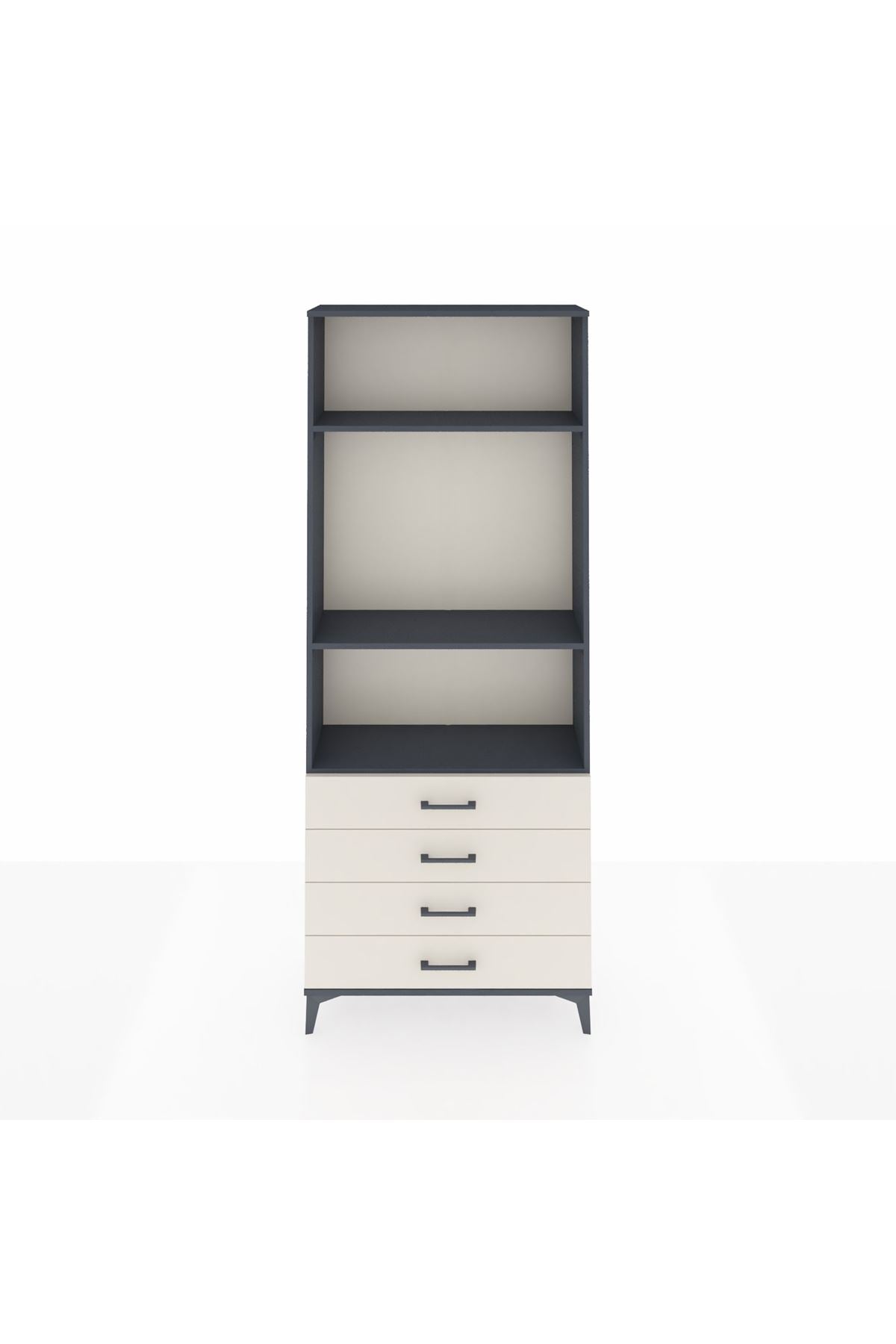 Arges Dolap 3 Raflı 4 Çekmeceli 88x30x221 - S30M045V4A