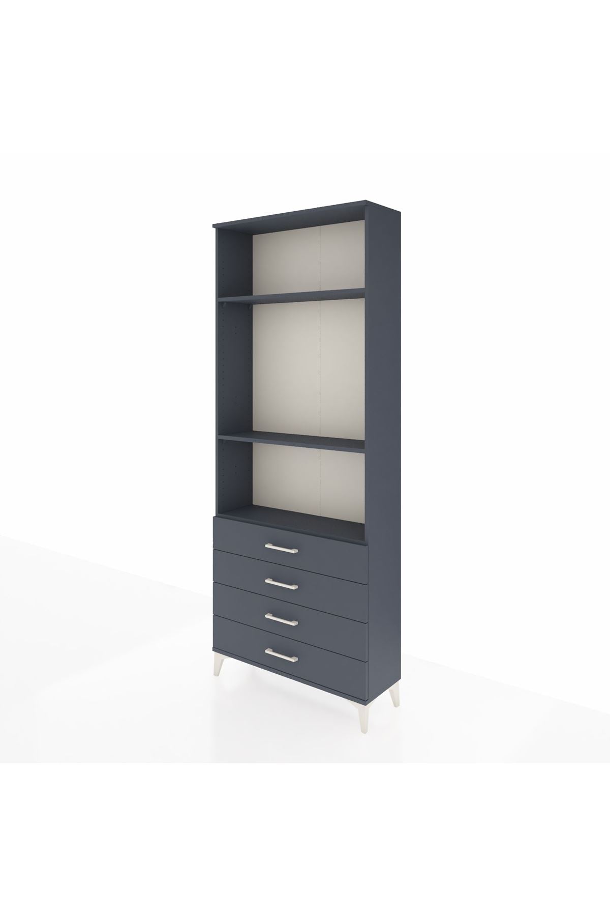 Arges Dolap 3 Raflı 4 Çekmeceli 88x30x221 - S30M045V5A