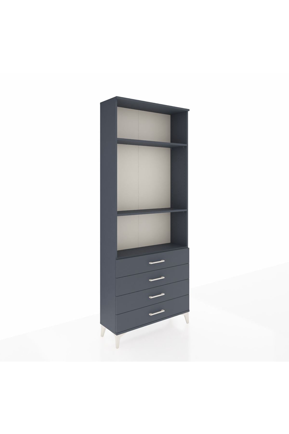 Arges Dolap 3 Raflı 4 Çekmeceli 88x30x221 - S30M045V5A