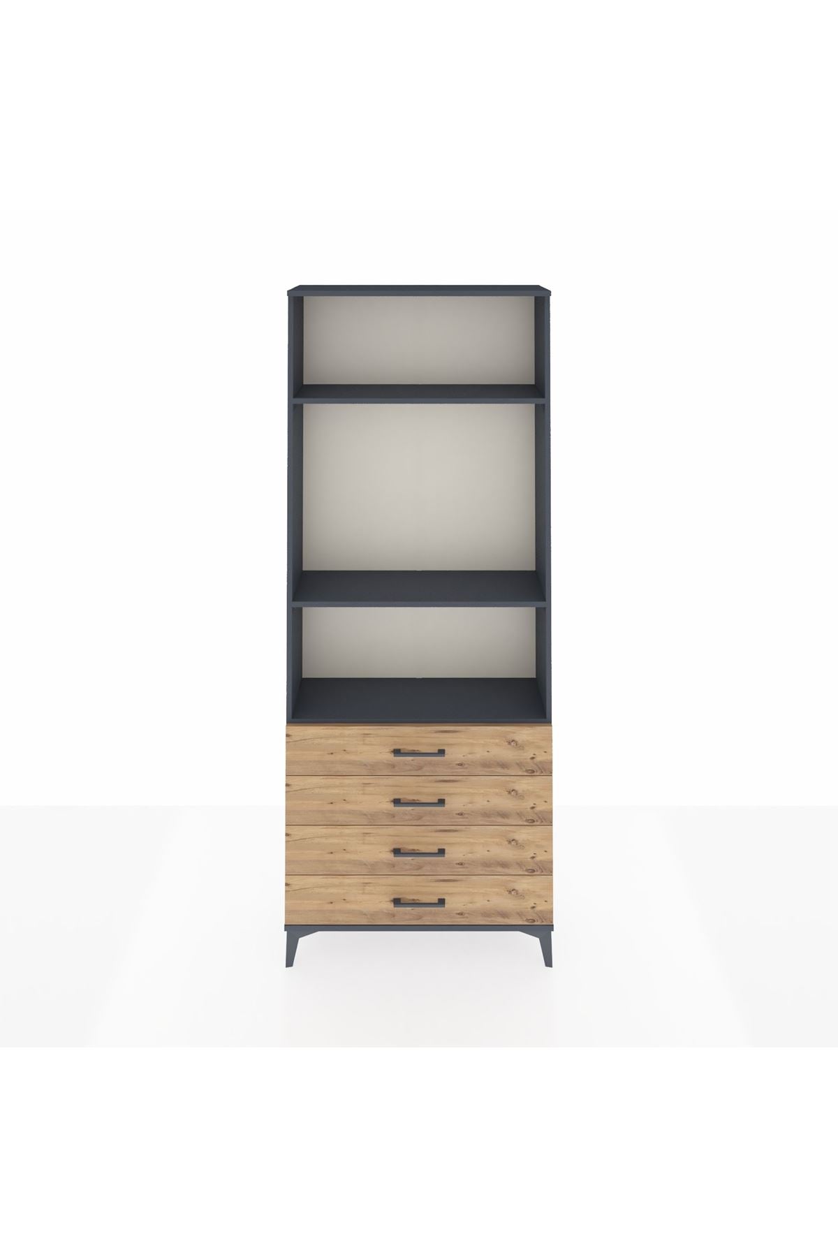 Arges Dolap 3 Raflı 4 Çekmeceli 88x30x221 - S30M045V6A