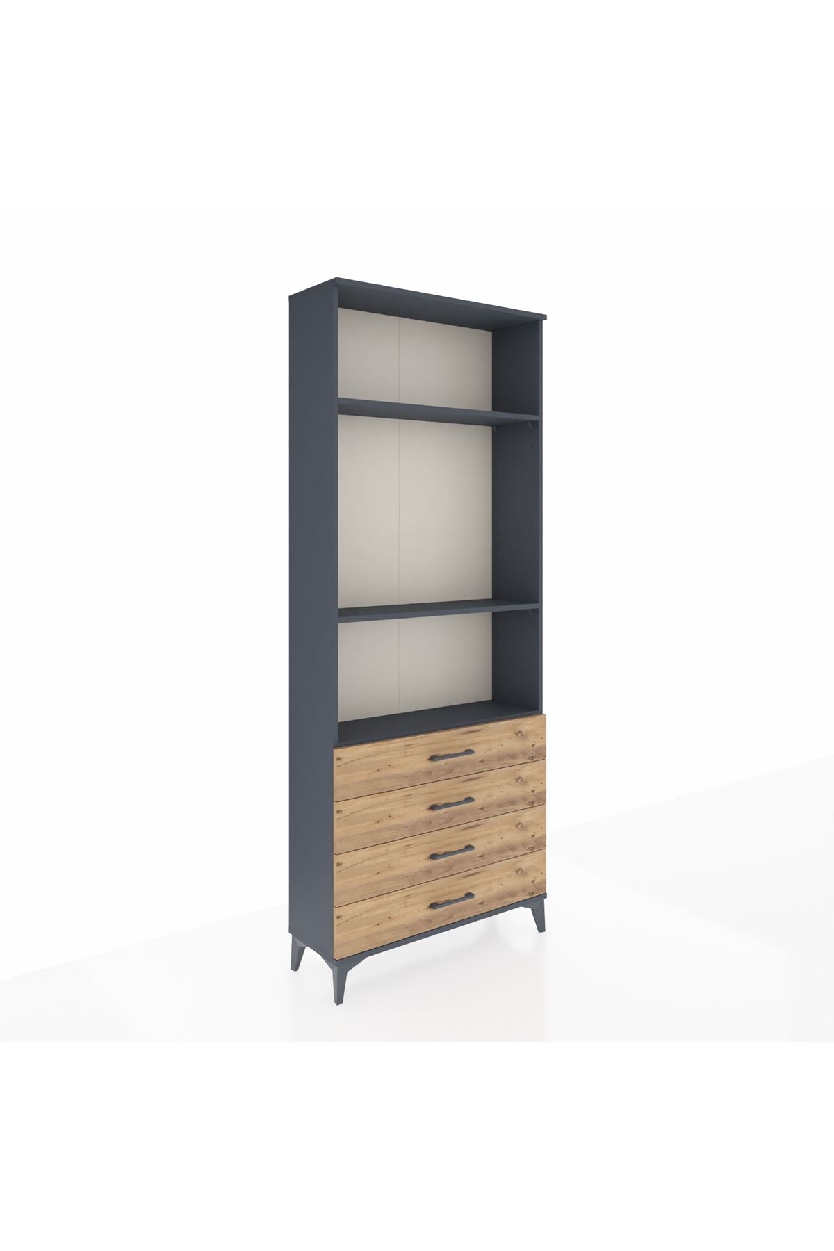 Arges Dolap 3 Raflı 4 Çekmeceli 88x30x221 - S30M045V6A