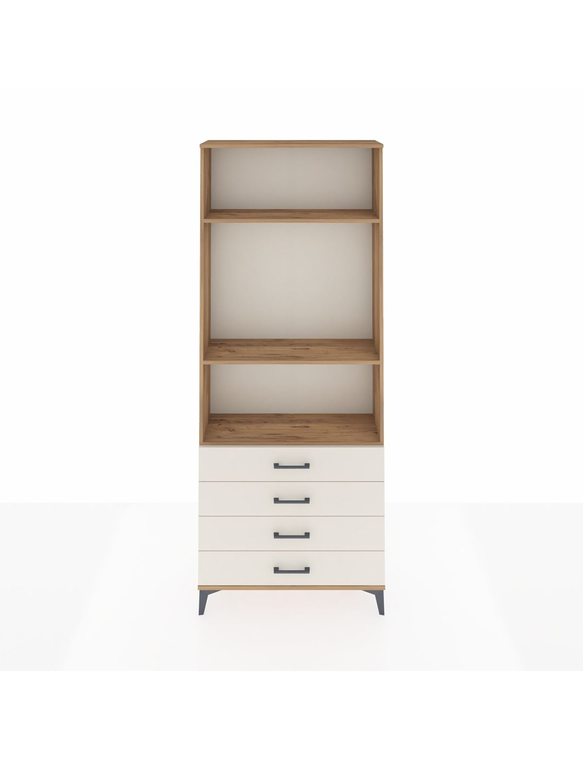 Arges Dolap 3 Raflı 4 Çekmeceli 88x30x221 - S30M045V7A