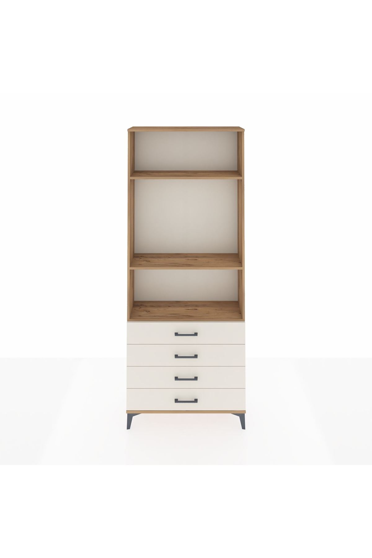 Arges Dolap 3 Raflı 4 Çekmeceli 88x30x221 - S30M045V7A
