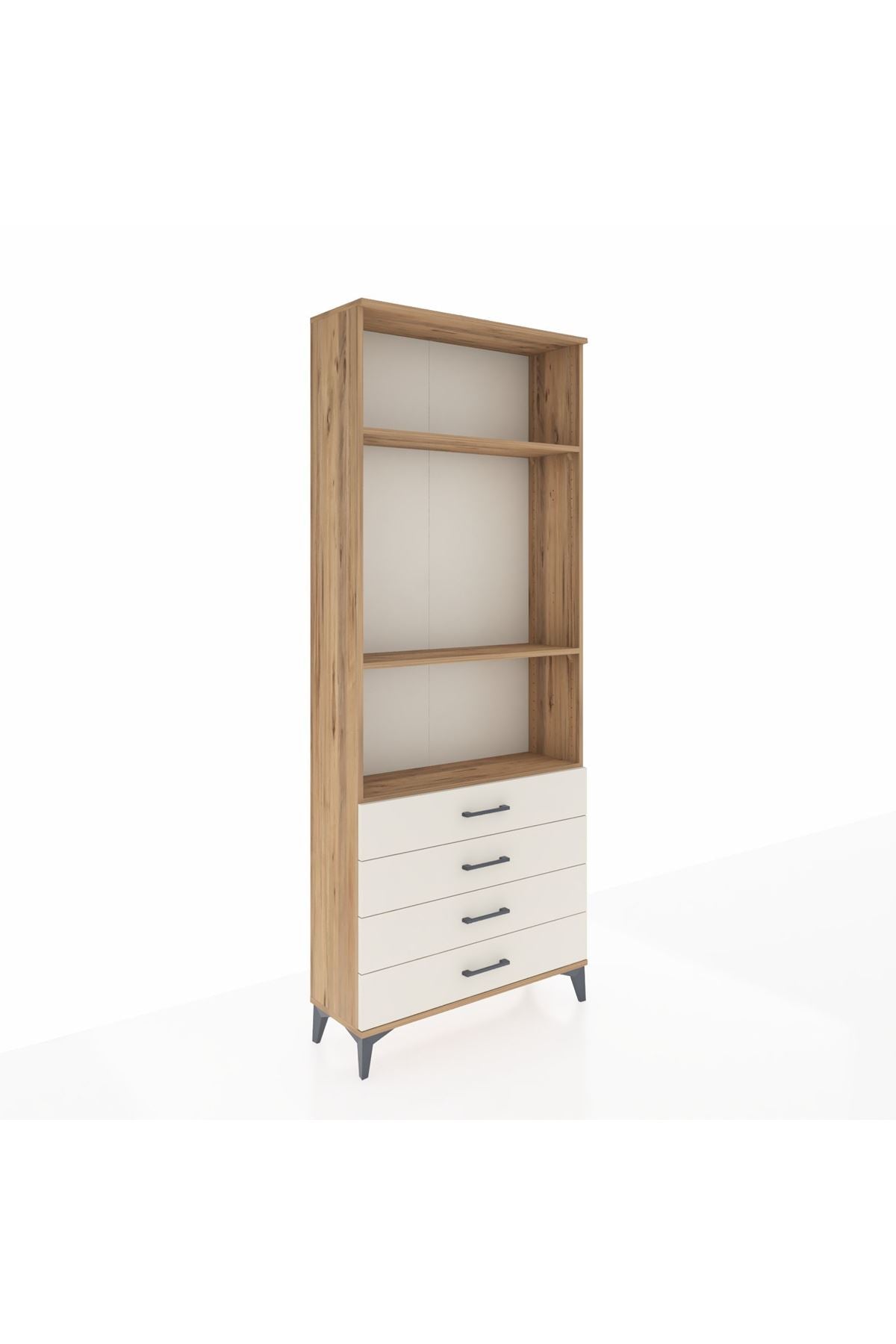 Arges Dolap 3 Raflı 4 Çekmeceli 88x30x221 - S30M045V7A