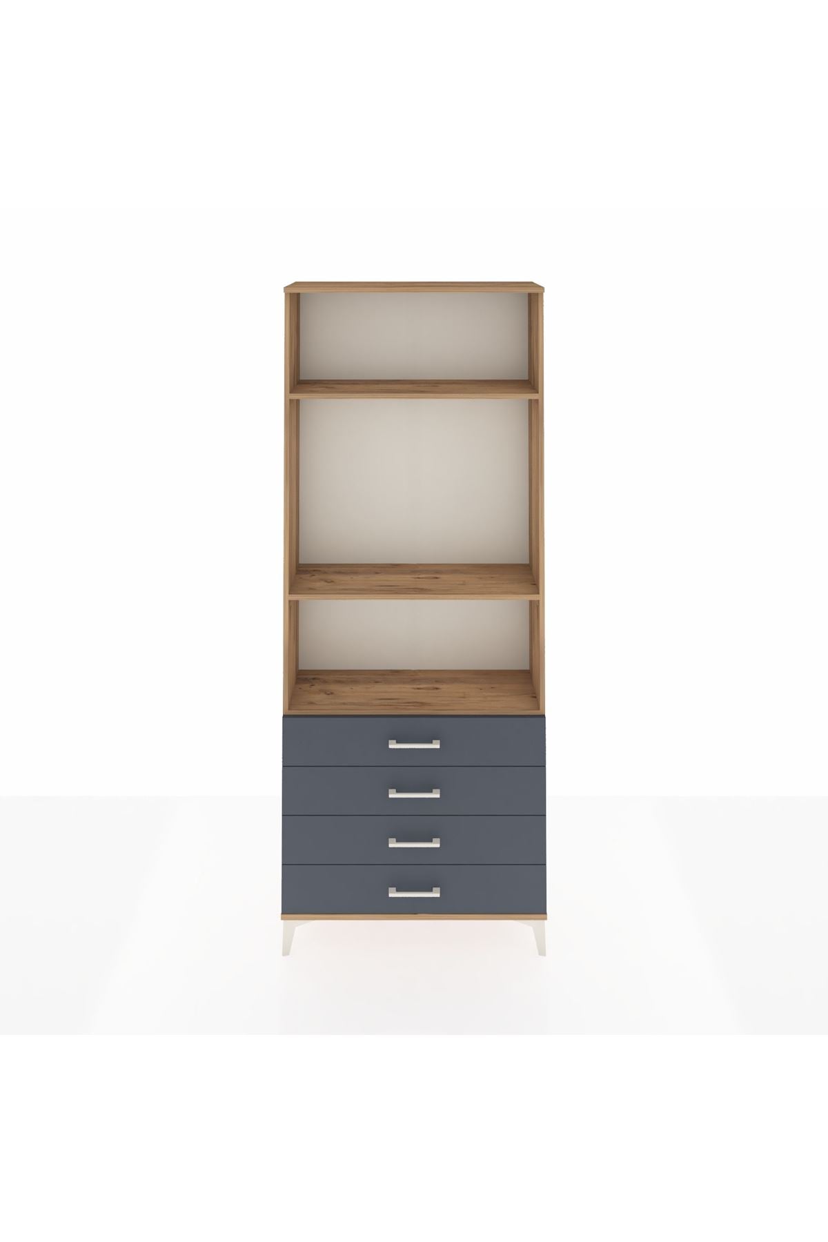 Arges Dolap 3 Raflı 4 Çekmeceli 88x30x221 - S30M045V8A