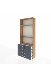 Arges Dolap 3 Raflı 4 Çekmeceli 88x30x221 - S30M045V8A