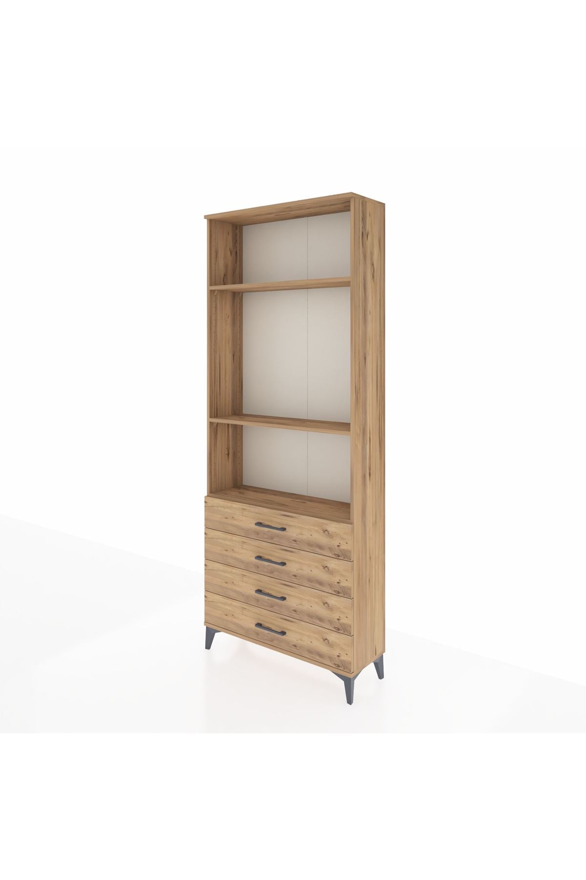 Arges Dolap 3 Raflı 4 Çekmeceli 88x30x221 - S30M045V9A
