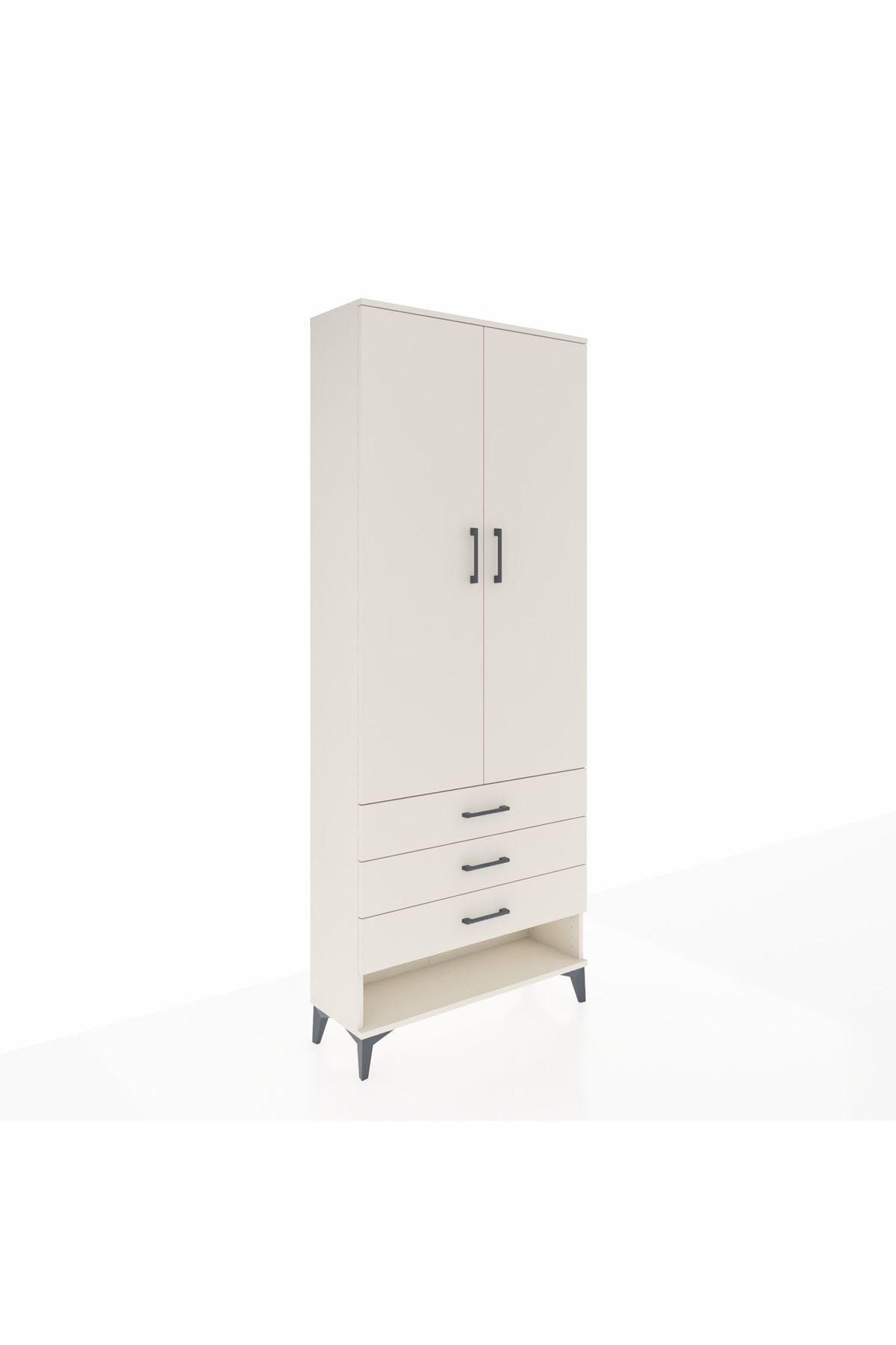 Arges Dolap 2 Raflı 3 Çekmeceli Tek Askılı 88x30x221 - S30M046V1A