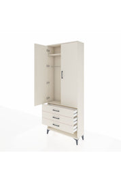 Arges Dolap 2 Raflı 3 Çekmeceli Tek Askılı 88x30x221 - S30M046V1A