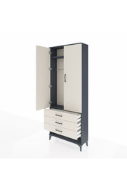 Arges Dolap 2 Raflı 3 Çekmeceli Tek Askılı 88x30x221 - S30M046V4A