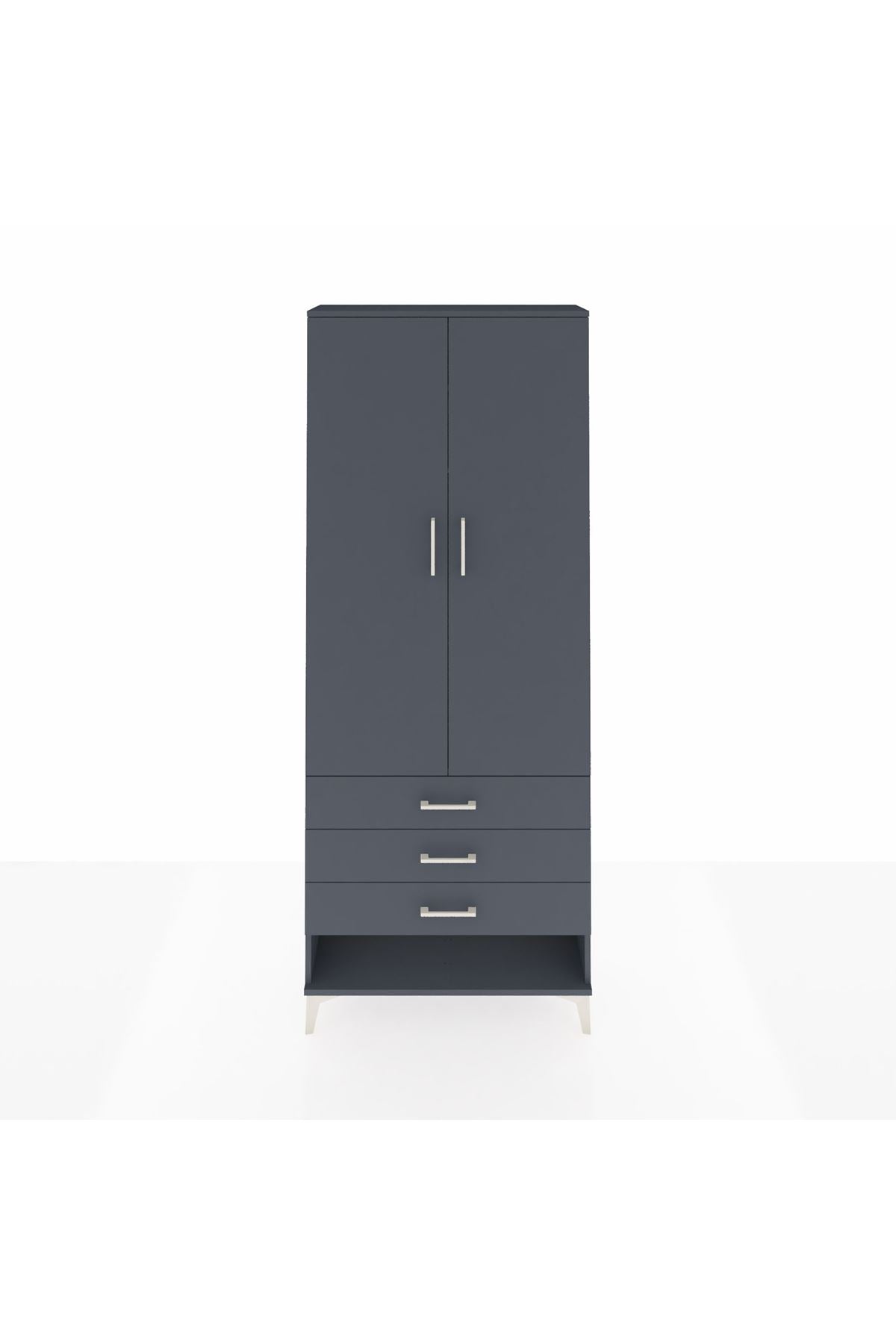 Arges Dolap 2 Raflı 3 Çekmeceli Tek Askılı 88x30x221 - S30M046V5A
