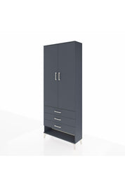 Arges Dolap 2 Raflı 3 Çekmeceli Tek Askılı 88x30x221 - S30M046V5A