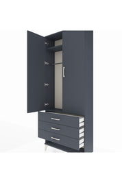Arges Dolap 2 Raflı 3 Çekmeceli Tek Askılı 88x30x221 - S30M046V5A