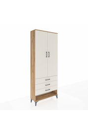 Arges Dolap 2 Raflı 3 Çekmeceli Tek Askılı 88x30x221 - S30M046V7A