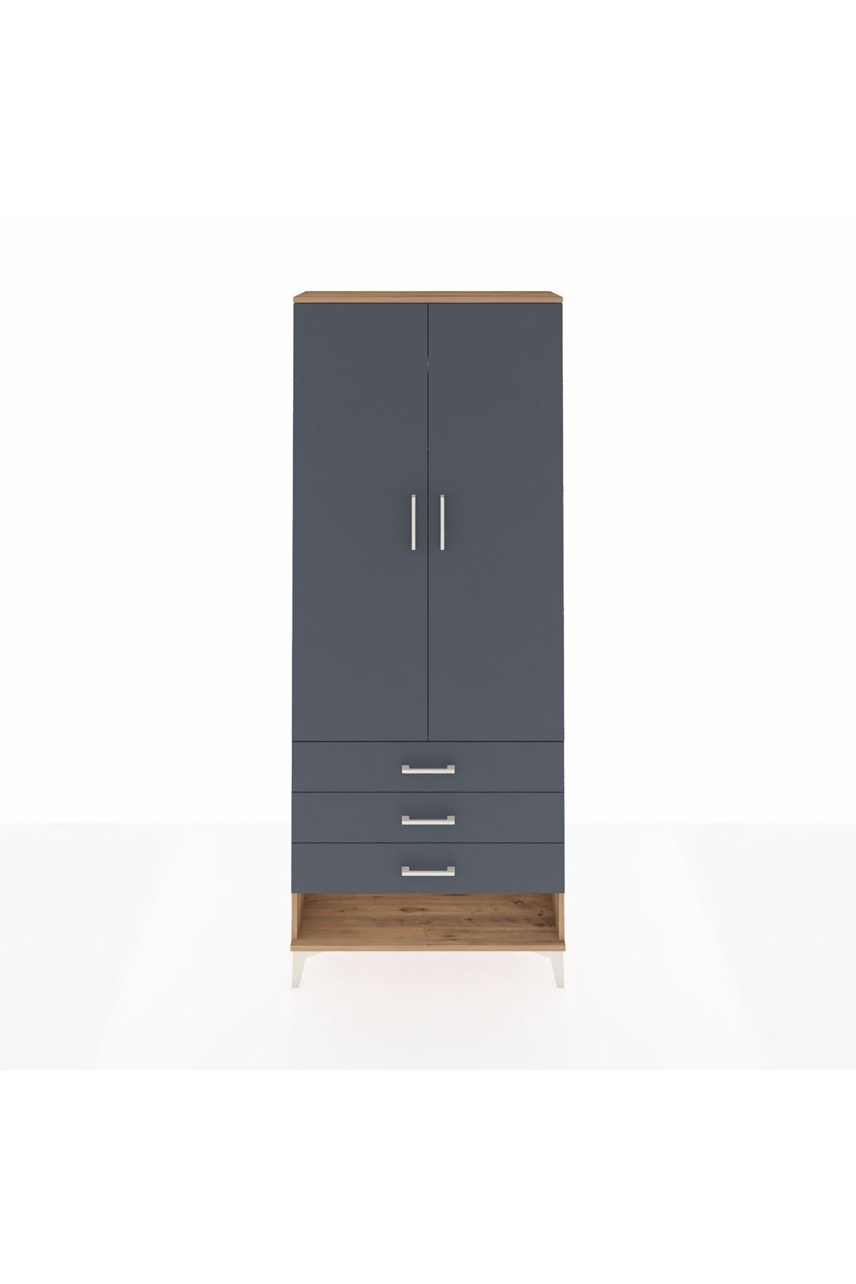 Arges Dolap 2 Raflı 3 Çekmeceli Tek Askılı 88x30x221 - S30M046V8A