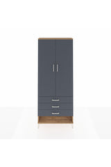 Arges Dolap 2 Raflı 3 Çekmeceli Tek Askılı 88x30x221