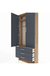 Arges Dolap 2 Raflı 3 Çekmeceli Tek Askılı 88x30x221 - S30M046V8A