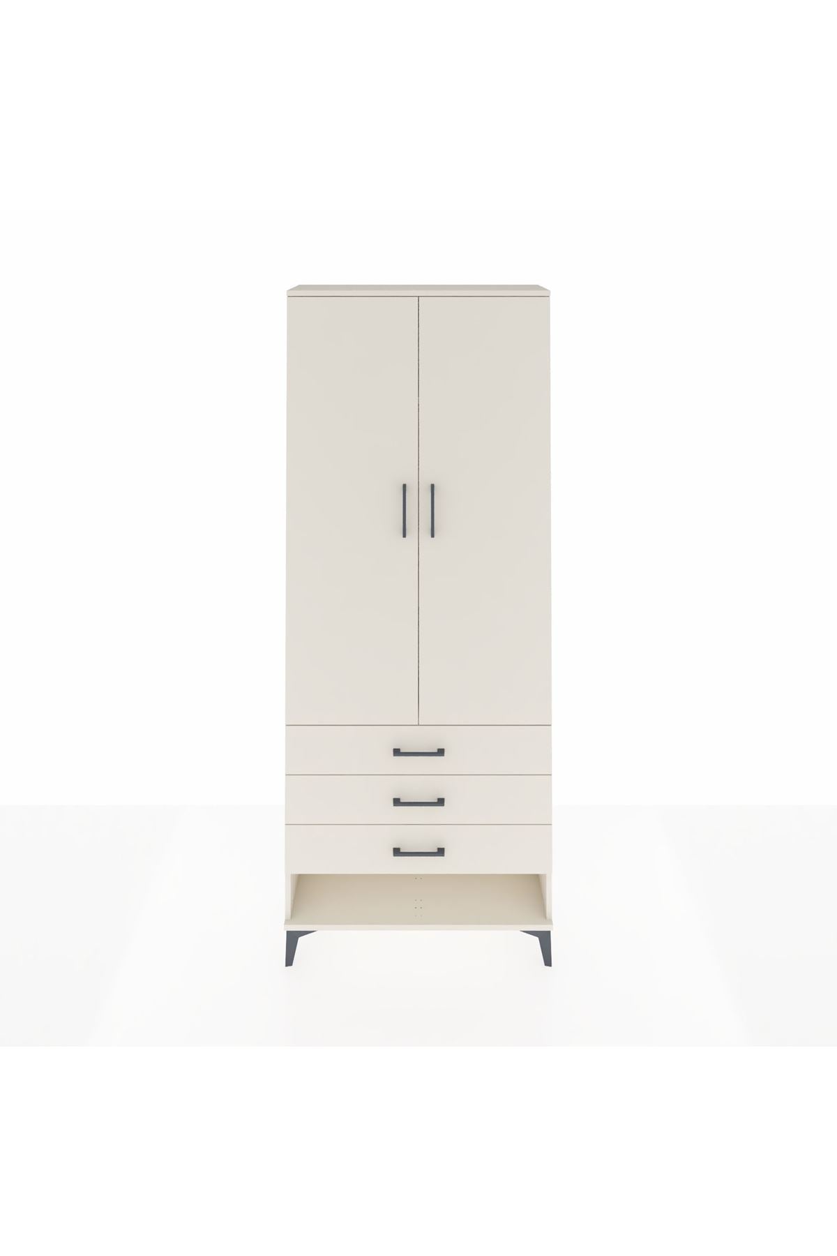 Arges Dolap 3 Raflı 3 Çekmeceli 2 Kapaklı 88x30x221 - S30M047V1A