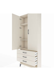 Arges Dolap 3 Raflı 3 Çekmeceli 2 Kapaklı 88x30x221 - S30M047V1A