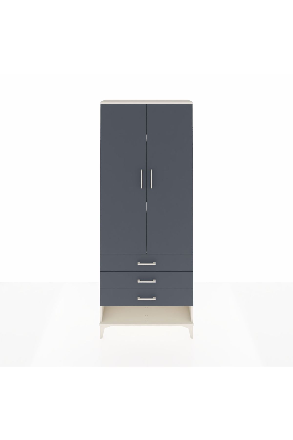 Arges Dolap 3 Raflı 3 Çekmeceli 2 Kapaklı 88x30x221 - S30M047V2A