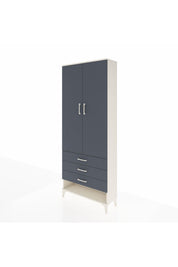 Arges Dolap 3 Raflı 3 Çekmeceli 2 Kapaklı 88x30x221 - S30M047V2A