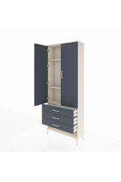 Arges Dolap 3 Raflı 3 Çekmeceli 2 Kapaklı 88x30x221 - S30M047V2A