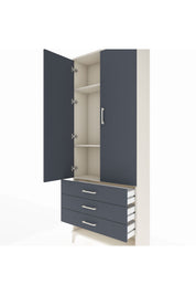 Arges Dolap 3 Raflı 3 Çekmeceli 2 Kapaklı 88x30x221 - S30M047V2A