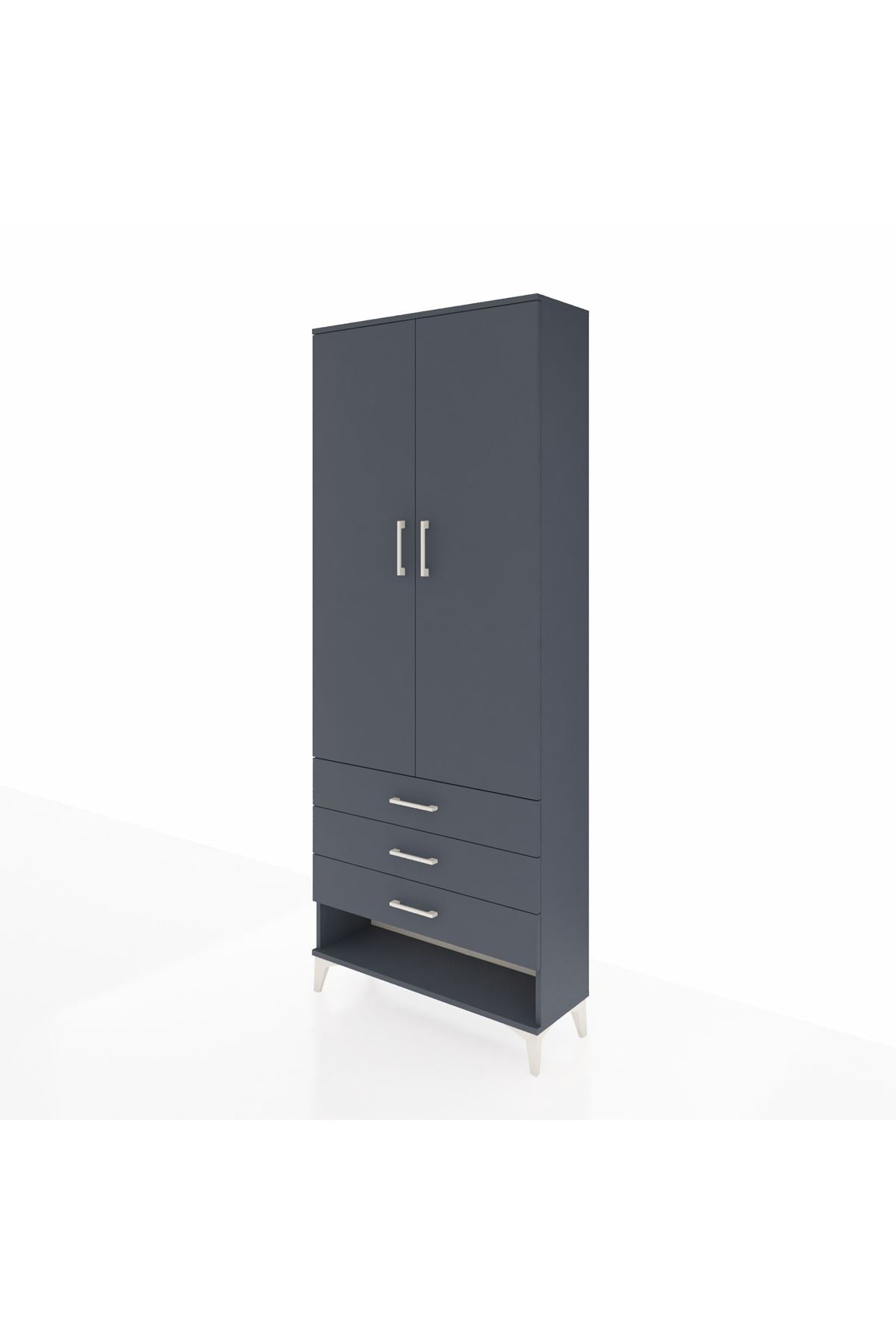 Arges Dolap 3 Raflı 3 Çekmeceli 2 Kapaklı 88x30x221 - S30M047V5A