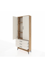 Arges Dolap 3 Raflı 3 Çekmeceli 2 Kapaklı 88x30x221 - S30M047V7A