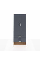 Arges Dolap 3 Raflı 3 Çekmeceli 2 Kapaklı 88x30x221